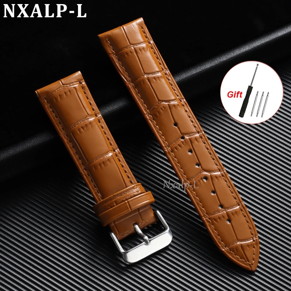 Premium Genuine Leather Watch Band Replacement Strap – Elegant Cowhide Wristband