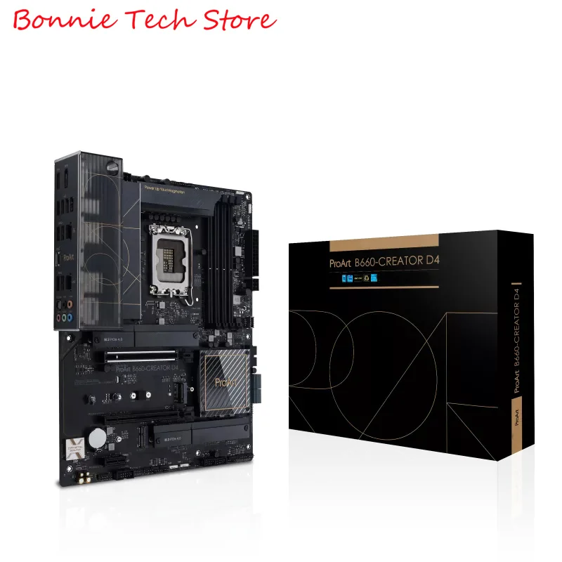 

Материнская плата ProArt B660-CREATOR D4 ,ATX LGA 1700, процессоры с процессором 12-го/13-го поколения