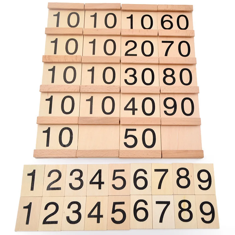 Children's Wooden Montessori Numbers 1-99 Learning Card Math Teaching Aid Preschool Children Early Education Educational Toys math toys teaching aids toys educational toys