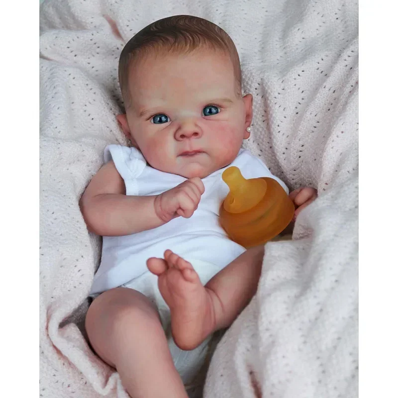 45cm Newborn Baby Full Body Vinyl Silicone Bettie Lifelike Baby Multiple Layers Painting 3D Skin with Visible Veins 4