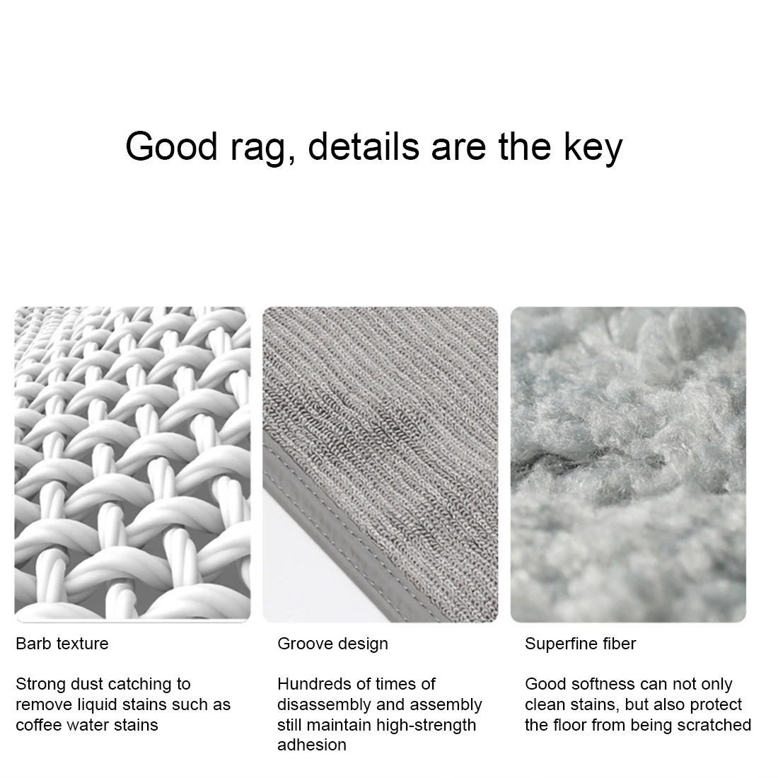 4Pcs Mop Cloth Rags Pad for Mi Robot Vacuum-Mop 2 Lite / Pro / MJSTL MJST1SHW Robot Vacuum Cleaner Accessories