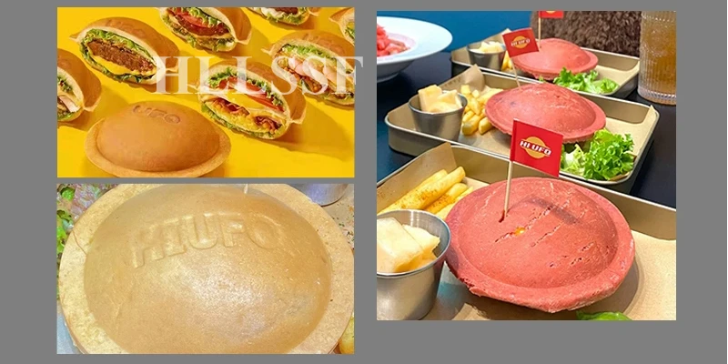 With Logo UFO Burger Machine Bread Hot Press Machine Ice Cream Hamburg Maker Electric Burger Gelato Maker