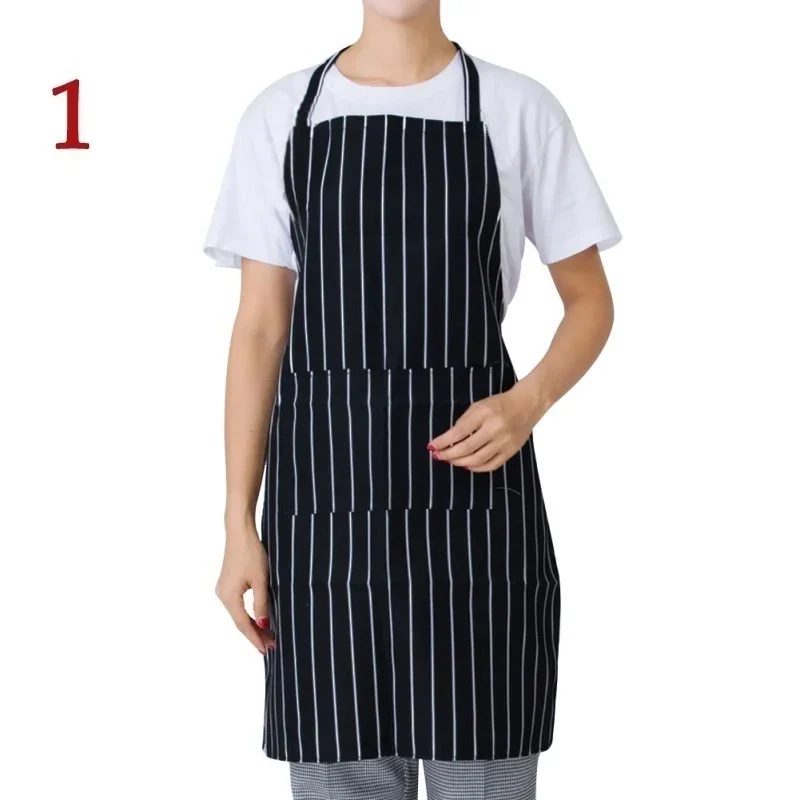 Womens Mens Cooking Chef Kitchen Restaurant BBQ Apron Dress with 2 Pockets Simple Style Waiter Apron Kitchen