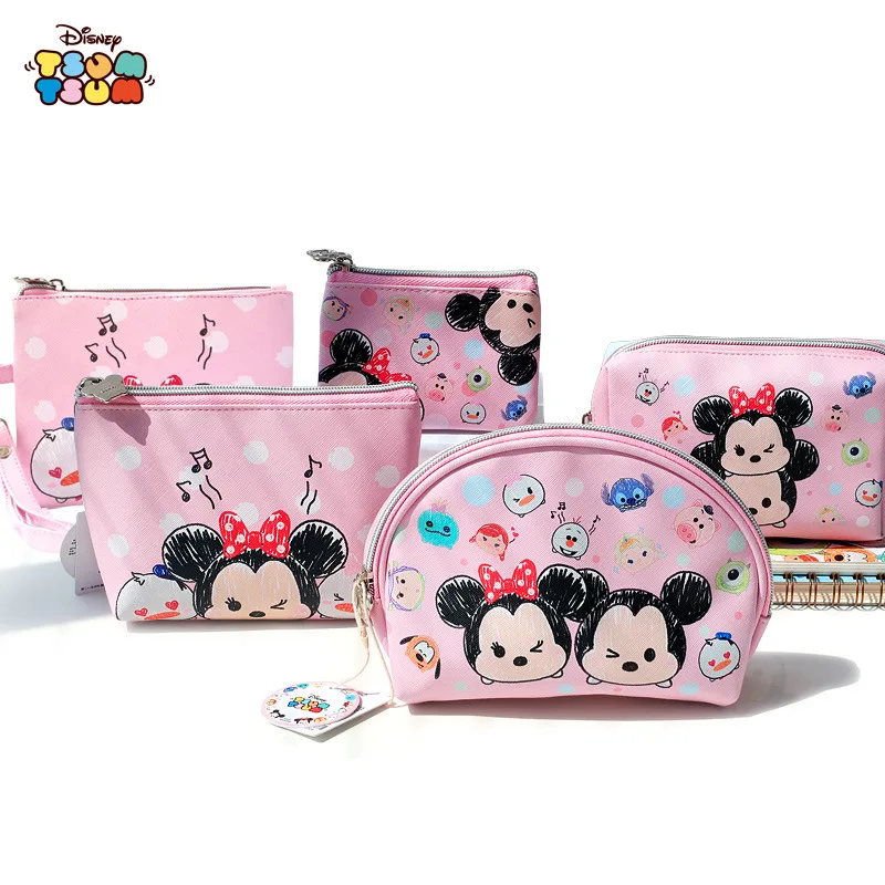Disney red Mickey Minnie women fashion portable multi function storage