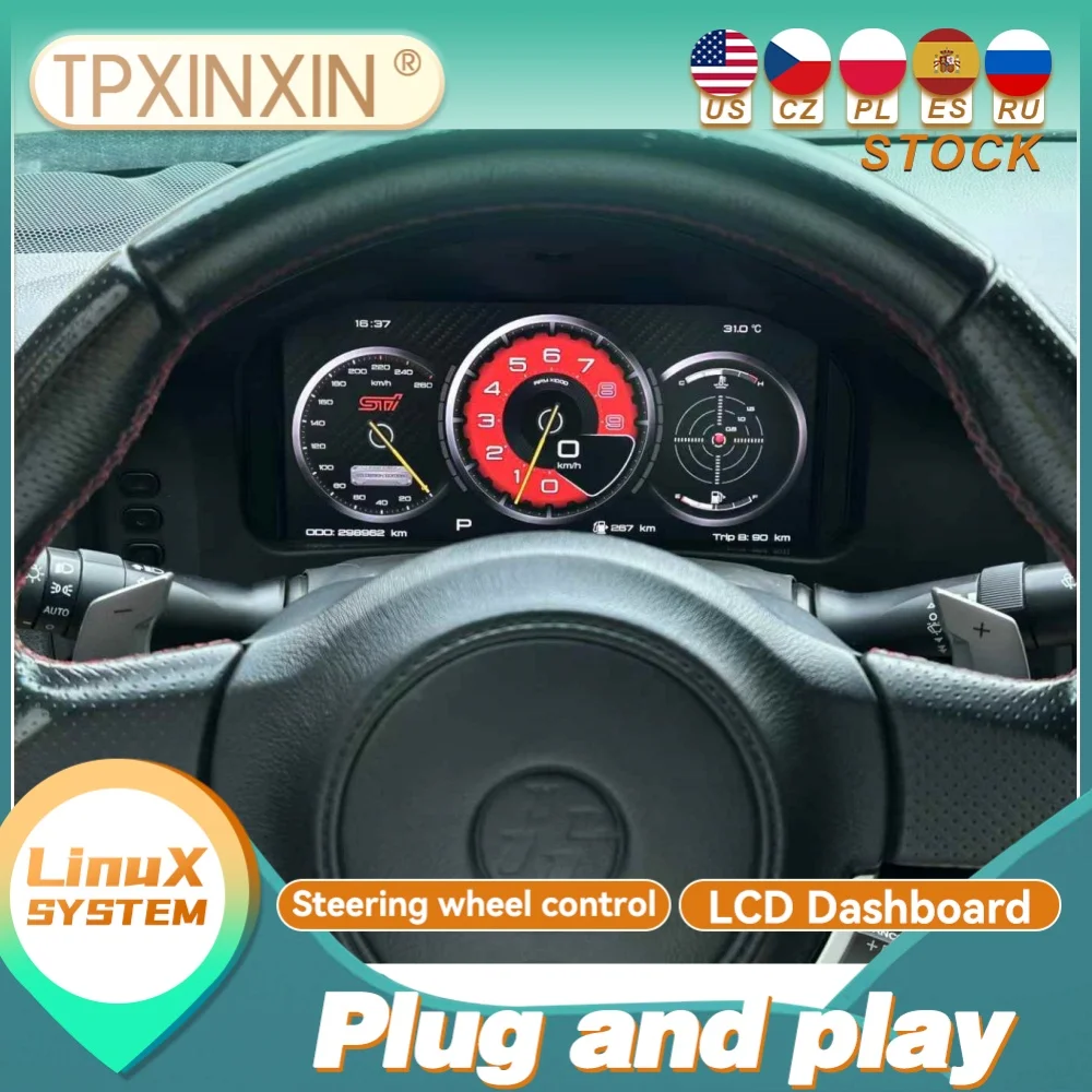Para Subaru BRZ GT86 2012 ~ 2019 pantalla de instrumentos para salpicadero de coche velocímetro Panel de instrumentos LCD Virtual cabina de grupo 1