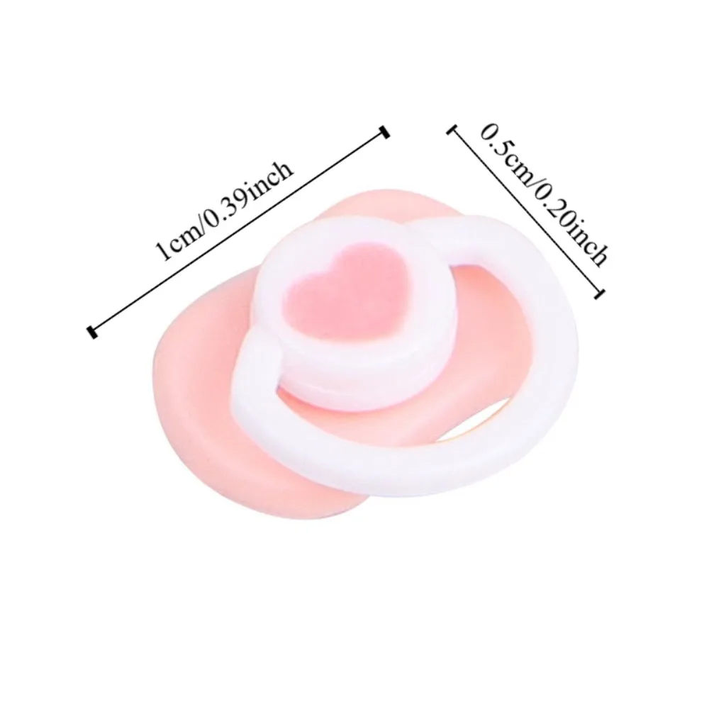 4Pcs Pacifier Model Mini Doll Pacifier Plastic Miniature BJD Doll Dummy Pacifier Cute Pink/Blue Doll Pacifier Accessories OB11