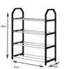 4-Layer Metal Shoe Rack Simple Shoe Shelf Footwear Organizer Stand Holder Large Capacity Shoe Shelf Living Room Storage 6