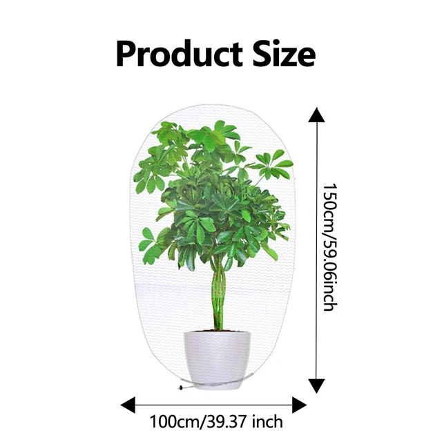 3 db Növényfedelek Húzózsinórral, Újrahasznosítható Időjárással Szemben Ellenálló Paradicsomfaj Védelmezője A Madarak Virágháló Kerti Táskáknak - Image 3