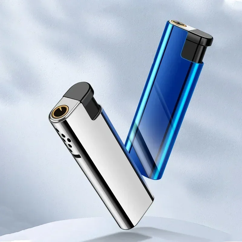 2025 New Windproof Lighter Blue Flame Jet Lighter High Power Cigar Lighter Kitchen BBQ Men Smoking Accessories Birthday Gift 4