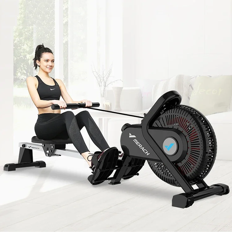 Wind Magnetic Rowing Machine Rowers Cardio Gym Fitness Equipment Air Rowing Machine