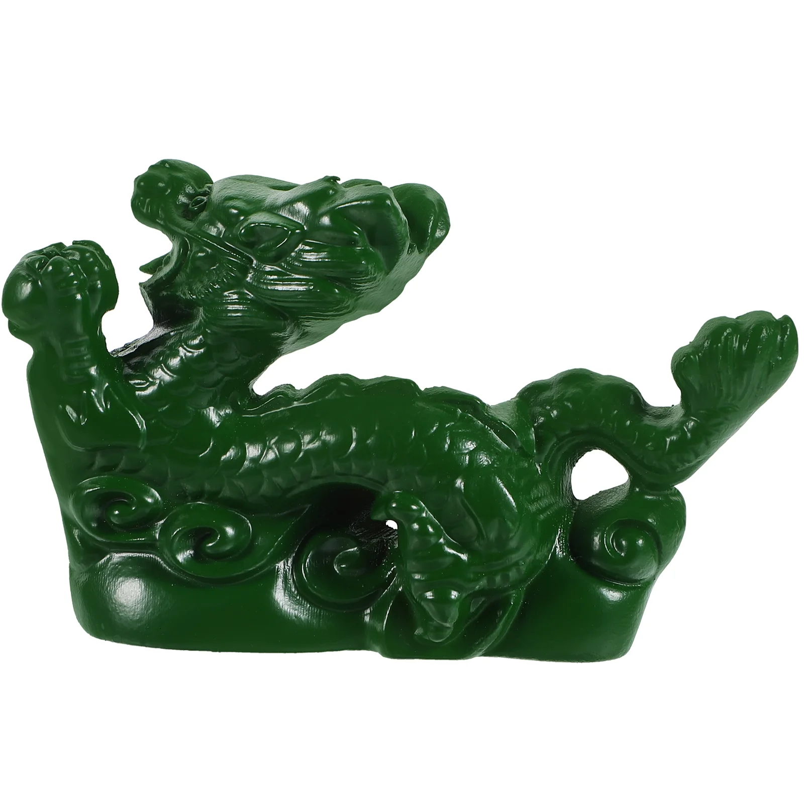 

Chinese Dragon Statue Wooden Carved Sculpture Chinese Feng Shui Good Luck Home Bedroom Office Decoration Tabletop Ornament