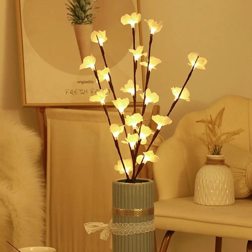 

70cm Simulated Tree Branches Light Ginkgo Biloba Plum Blossom Maple Leaf Floral Lights Realistic Flexible LED Colored Lights