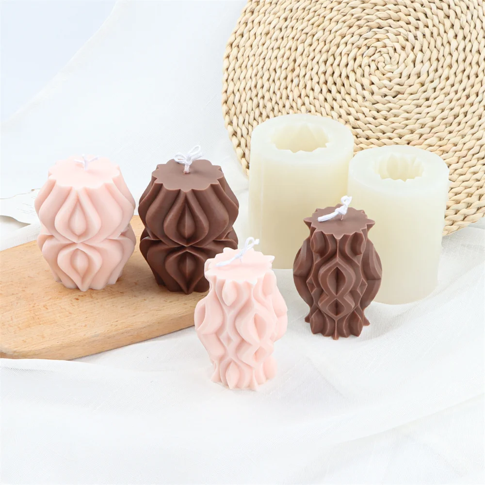 

High Quality DIY 2 Sizes Rhombus Hole Silicone Molds for Making Soap Candle Handmade Cars Aromatherapy Home Decoration