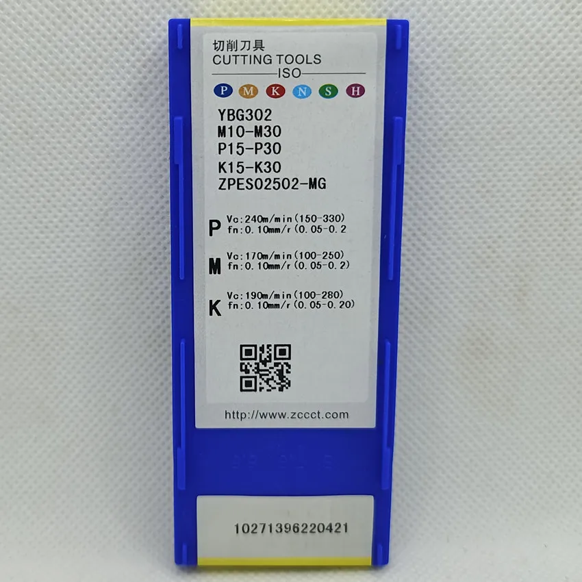 ZPES02502-MG YBG202/ZPES02502-MG YBG302 ZPES02502-MG ZCC.CT CNC 블레이드 카바이드 인서트 선삭 공구 컷 슬롯 인서트 10 개/상자