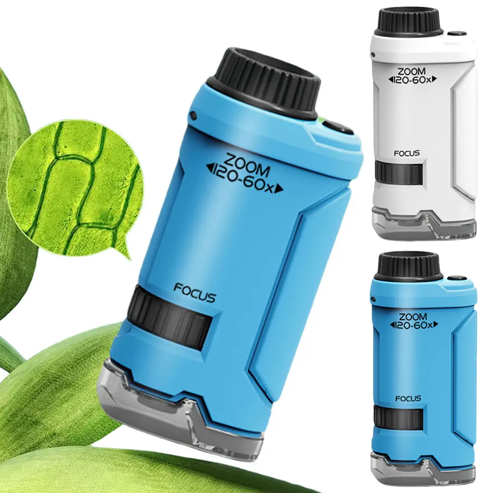 Portable Handheld Microscope with LED Light
