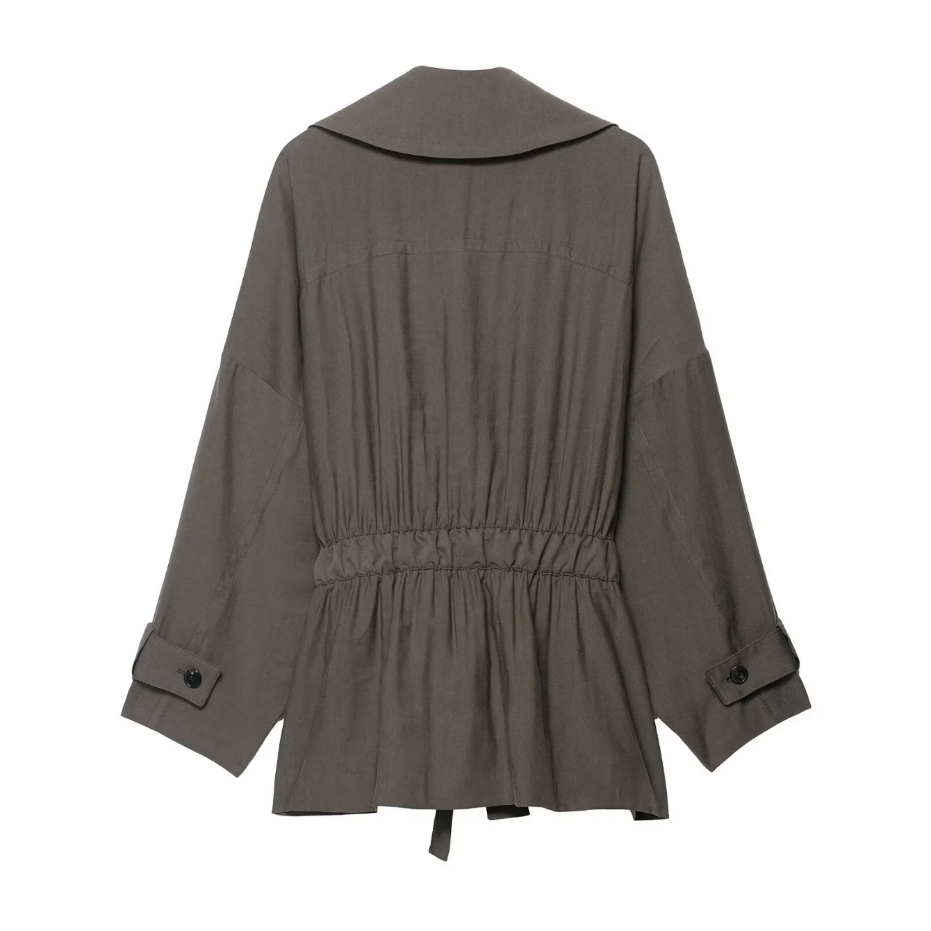 Women Autumn Winter With Belt Trench Coat Female Elegant Full Sleeve Turn-Down Collar Loose Fashion Jacket Outerwear Streetwear