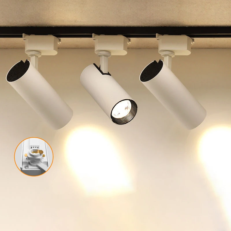 3-wire LED Track Light AC110-240V Ceiling Spot 10-30W Ceiling Lamp for Living Room Kitchen Line Lighting Rail Systems Spotlight