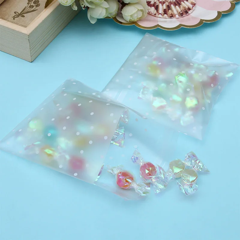 100pcs Plastic Gift Bag, Slogan Graphic Clear Gift Wrapping Bag The white  bottom packing bag every day happy thanks the blessing small gift bag to  take the text Snack bags