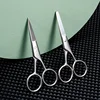 Stainless Steel Round Head Nose Hair Scissors Makeup Eyebrows Small Scissors Beard Scissors Beauty Tools Makeup Tools 3