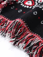 2026 Spring Tassel Knitted Jacquard Women's Cardigans Loose Patchwork V-neck Long Sleeve Thick Warm Sweater Lady New Knitwear - Image 6