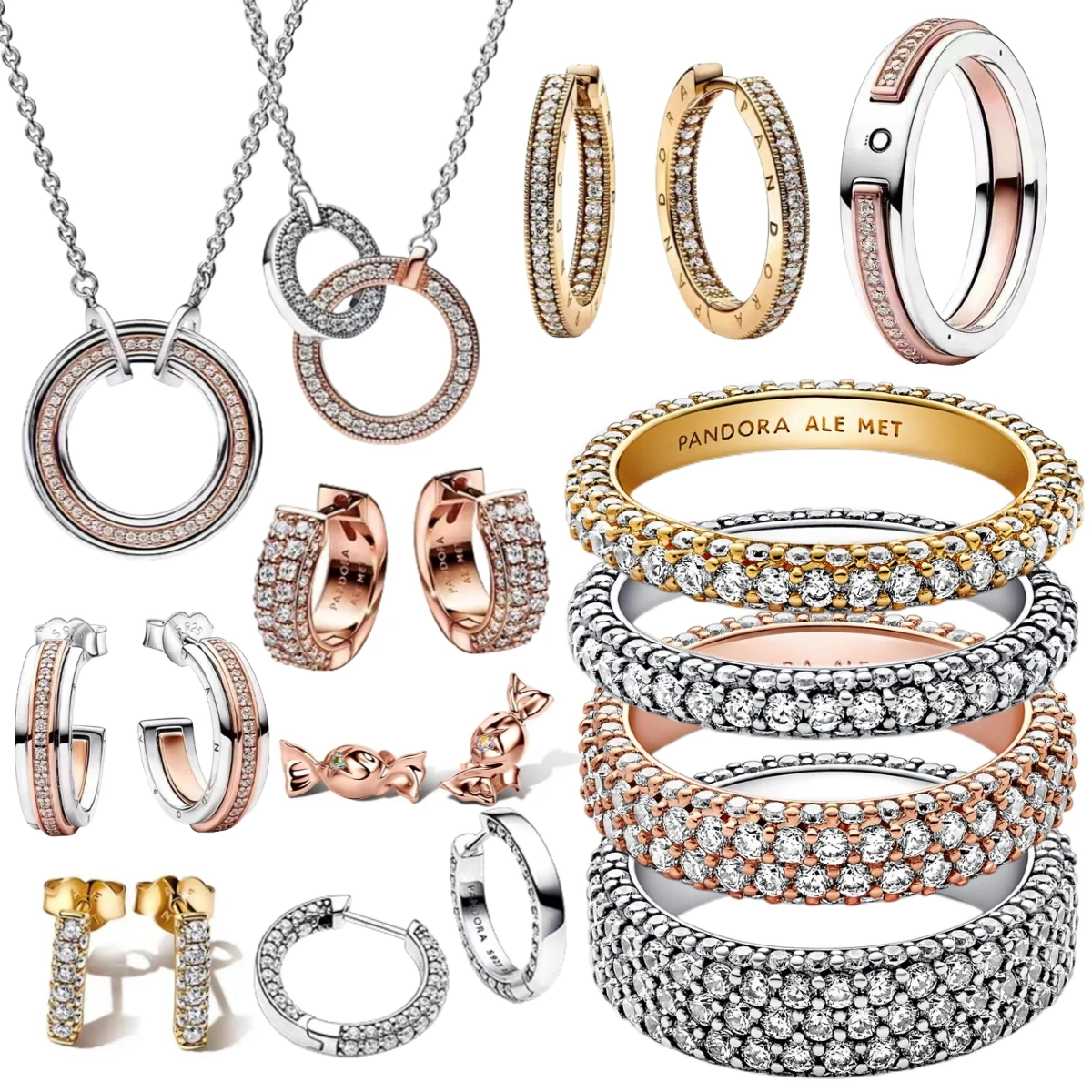 

Лидер продаж, Женские Ювелирные изделия с оригинальным логотипом, инкрустированное серебром кольцо, подходит для оригинальных очаровательных аксессуаров Pandora