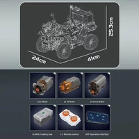2100Pcs Technical Remote Control ATV Fire Department Motorcycle Building Blocks Set Motors Car Model Toys For Kids Gifts Boys 6