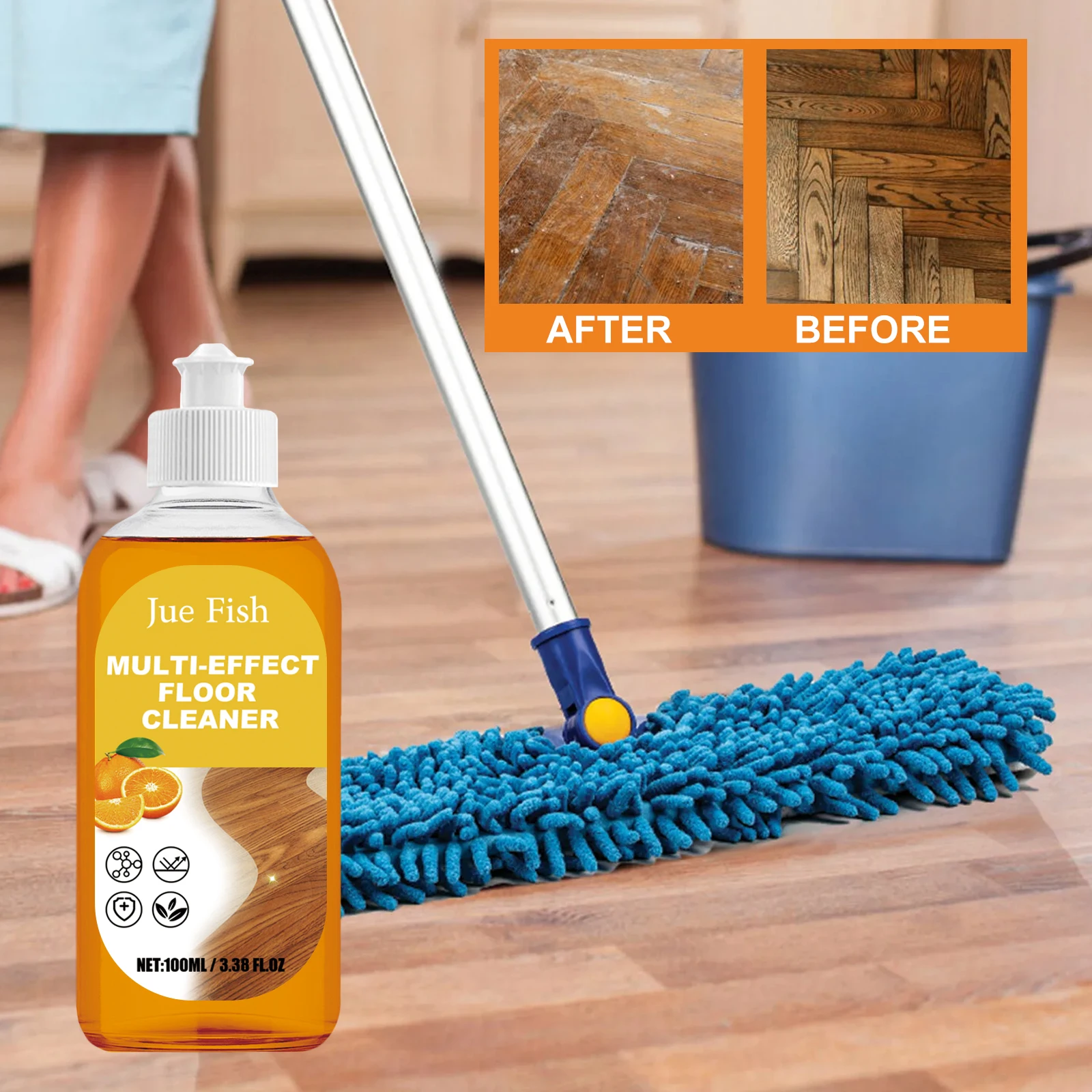 Wood Floor Brightening Cleaner Wood Stain Remover Floor Cleaning Polishing Liquid Repair Scratch Decontamination Cleaner