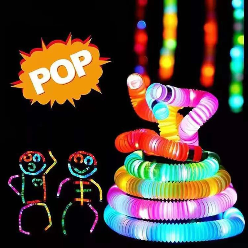 42 PCS Light Up Toys Party Favors,Light Up Pop Tubes Pack,Glow