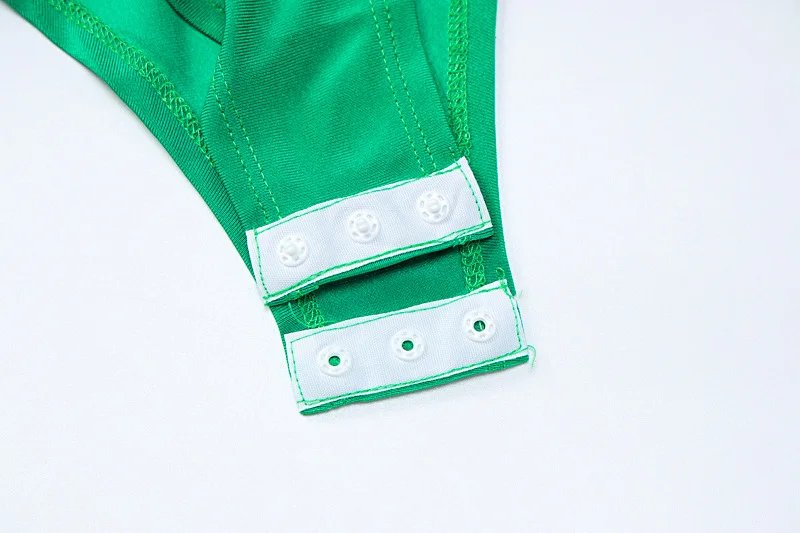 Damen Frühling Neuer Stil Sexy V-Ausschnitt Figurbetontes Basisschicht-Patchwork Langarm-Jumpsuit Einfarbig Innenfutter Lässiger Doppellagiger Hochgeschnittener Overall – Detail 32
