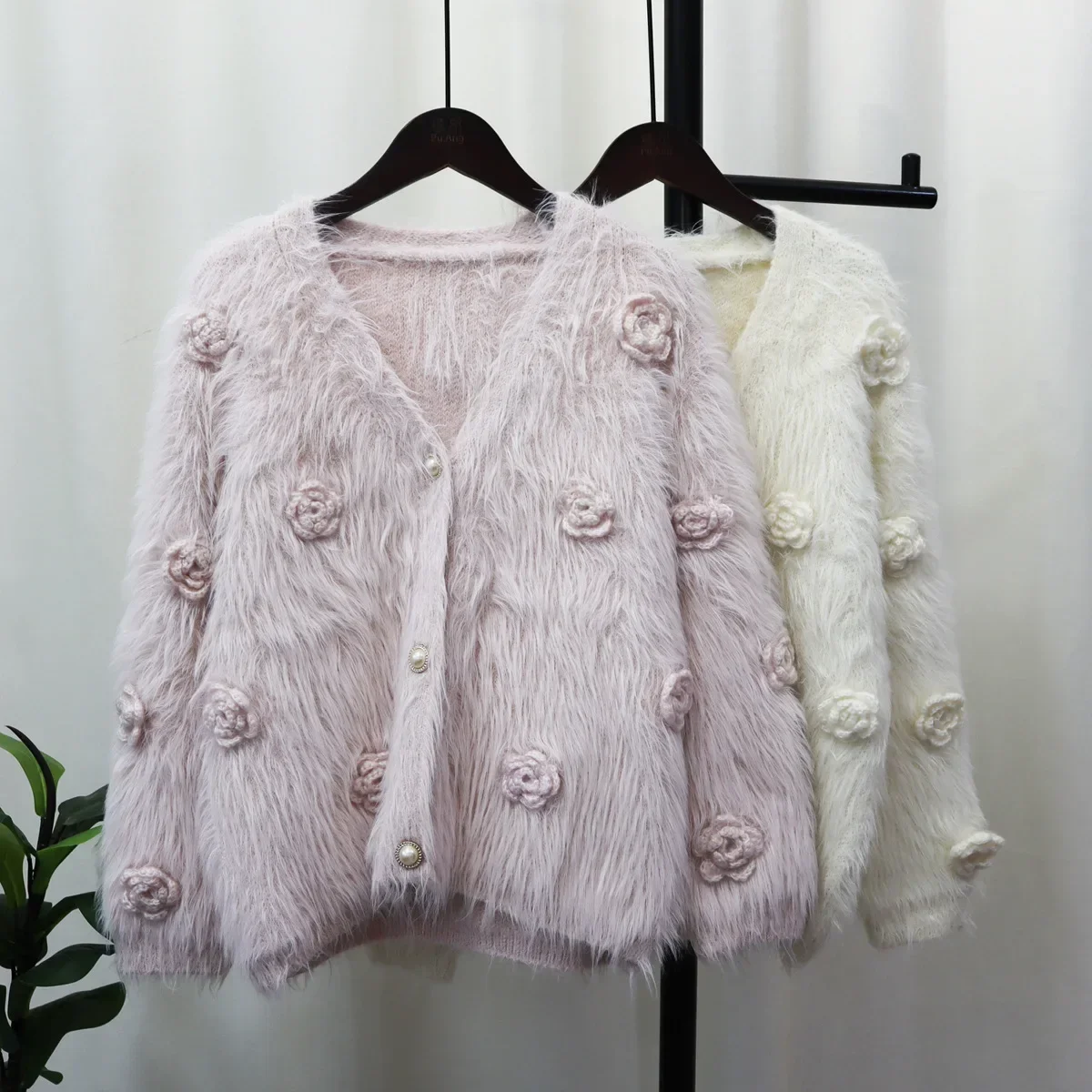 トップス lawgy fluffy soft touch knit cardigan Womens Furry Cardigan Sweater Long Sleeve Cardigans Button