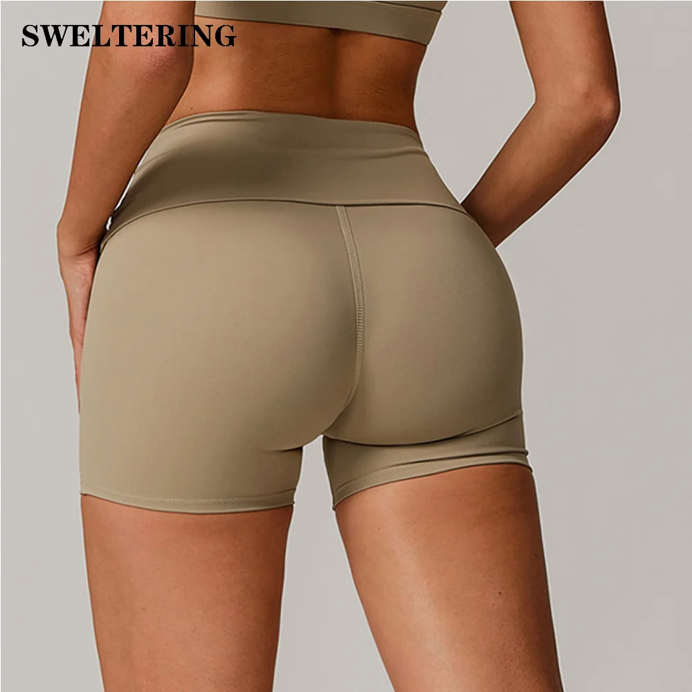 Sexy High Waist Sports Short Women Cycling Shorts Gym Legging Shorts Quick Drying Fitness Tight Activewear Summer Workout
