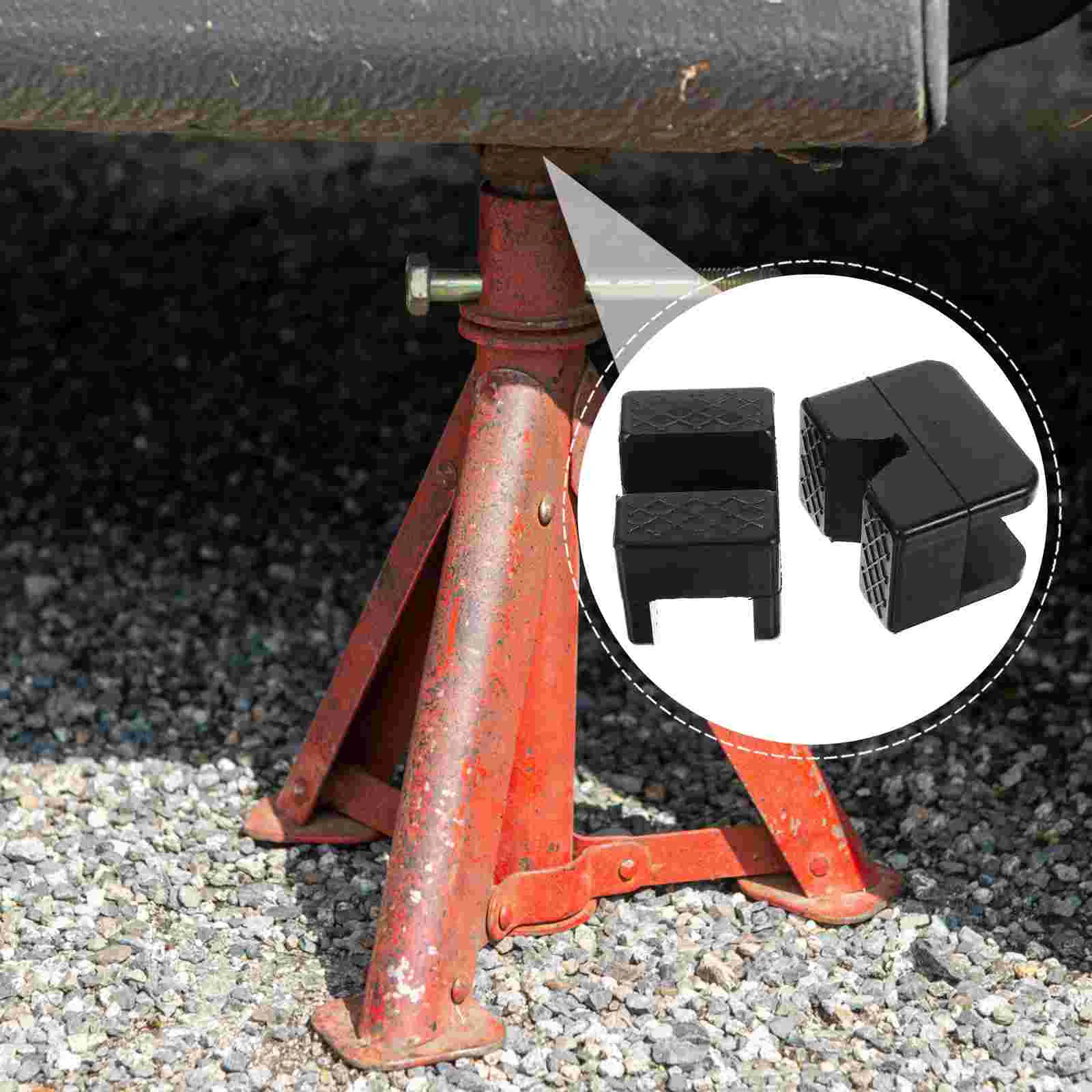 

2Pcs Automobile Jack Stand Plastic Pads Automobile Jack Stand Plastic Mat Jack Stand Support Pad