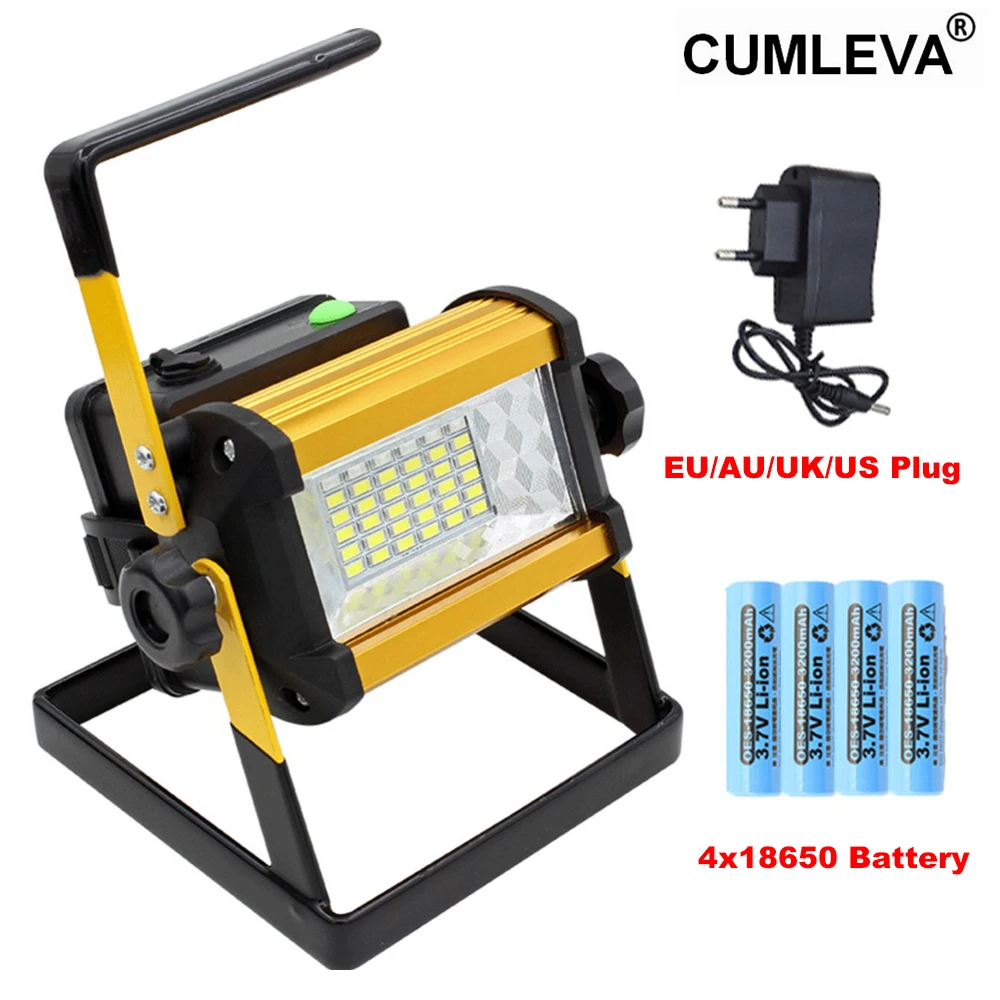New Rechargeable Solar Flood Light Outdoor Portable LED Reflector Spotlight  Rechargeable Projector Floodlight Construction Lamp - AliExpress