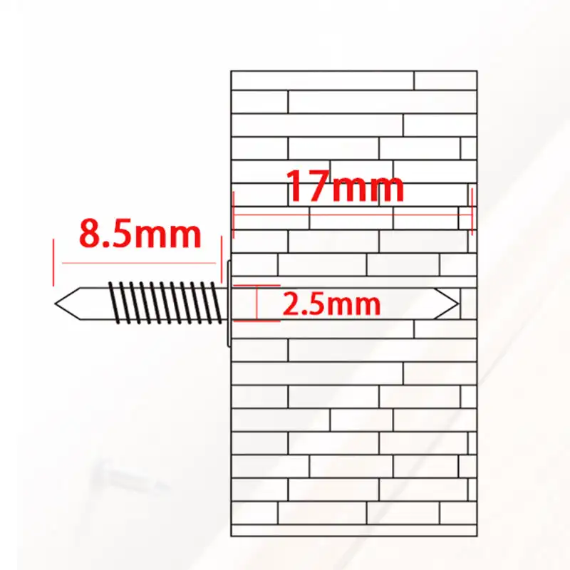 Description Picture 2 of item50PCS Carbon Steel Nails For Seamless Baseboard Installation High Strength Single Head Two-way Hardware Non-Marking Nails