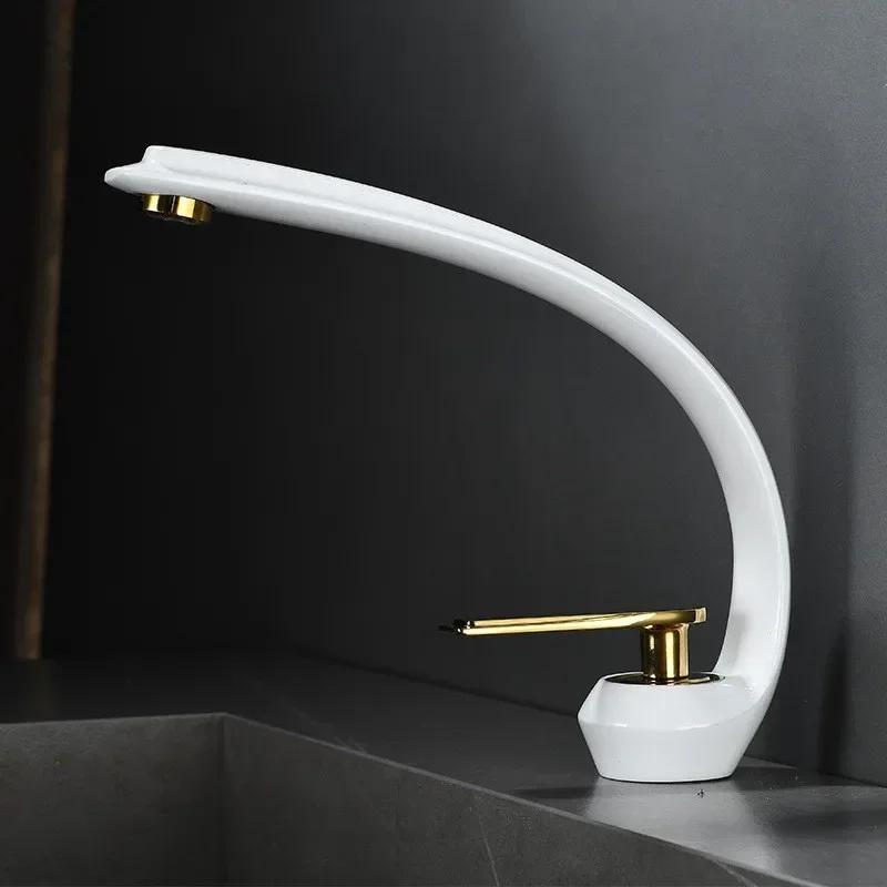 Black Bathroom Faucet Gold Sink Mixer Tap Brass Hot  Cold Brush Gold Wash basin Single Handle Crane For