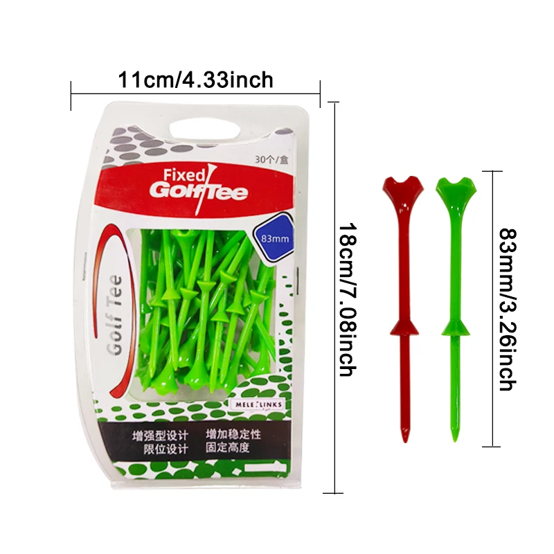 30 Pcs/Box Golf Tees Golf Step Down Tees With Package Golf Gift Accessories 83mm Long Distance Tee Holder Drop Ship Portable