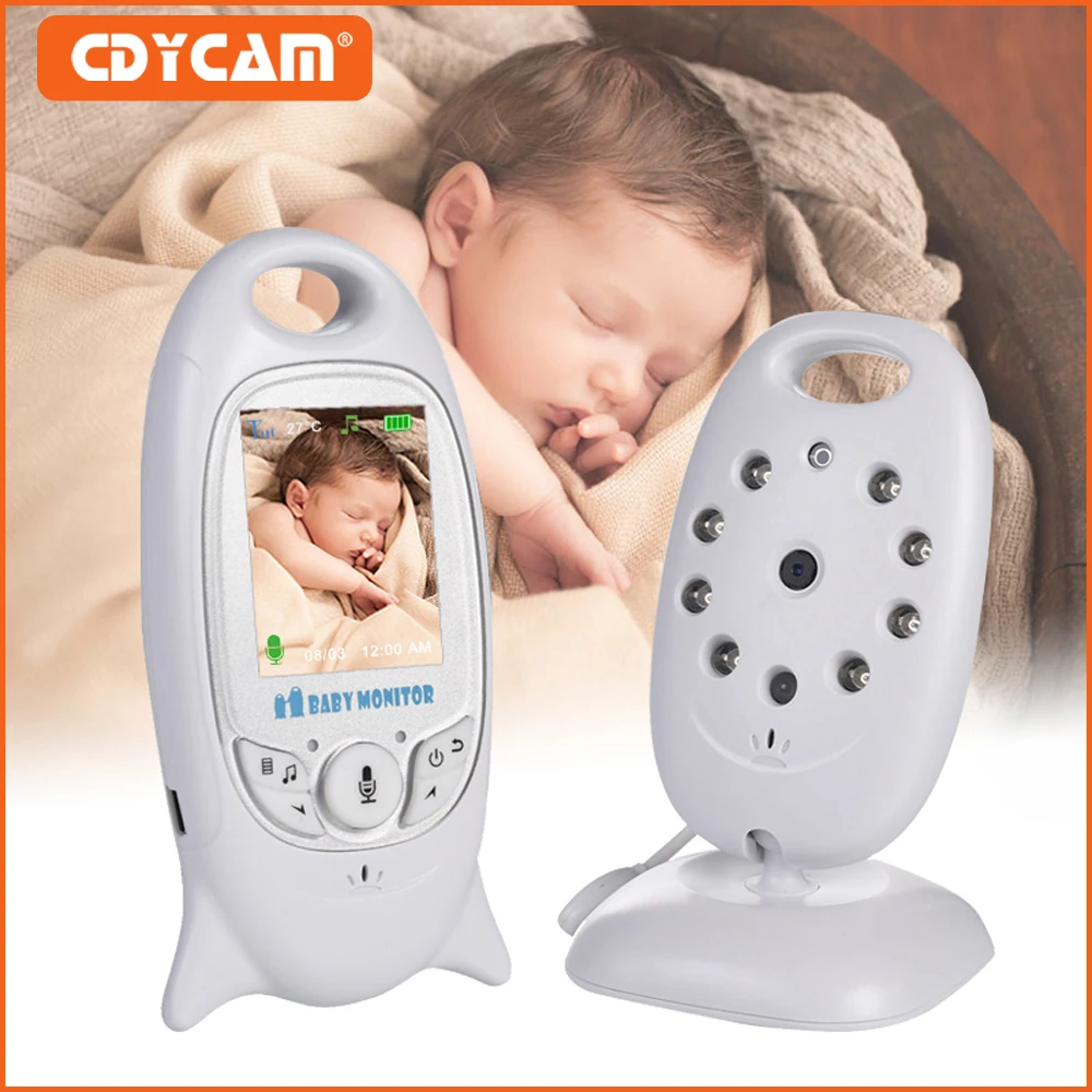 Video Wireless Baby Monitor 2.0 inch Color Security Camera 2 Way Talk Night Vision IR LED Temperature Monitoring with 8 Lullaby security camera wireless baby monitor video baby monitor