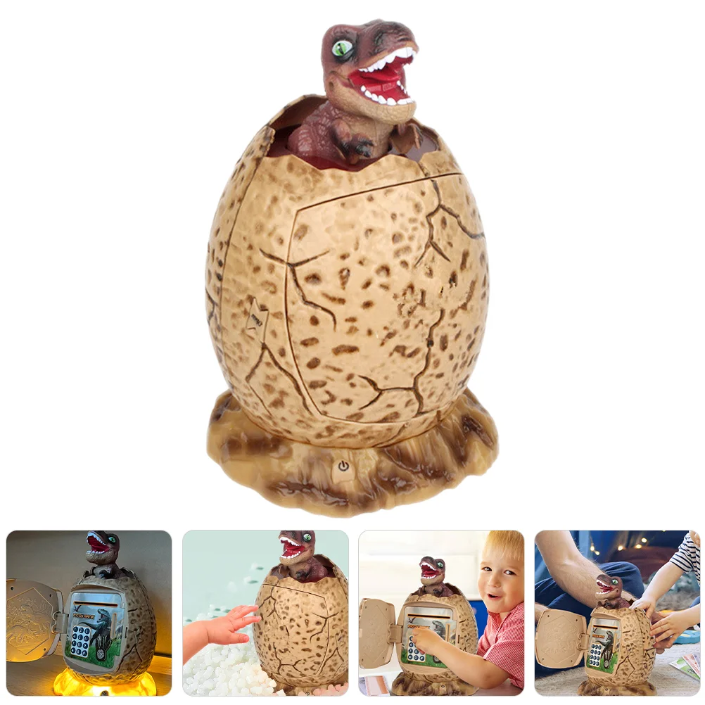 

Dinosaur Egg Piggy Bank Eggs Cartoon Cash Saving Pot Electronic Kids Plastic Money Cute Child Toddler