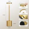 Simple LED Rechargeable Touch Metal Table Lamp Three Colors Bedside Creative Ambient Light Bar Outdoor Decoration Night Light 4