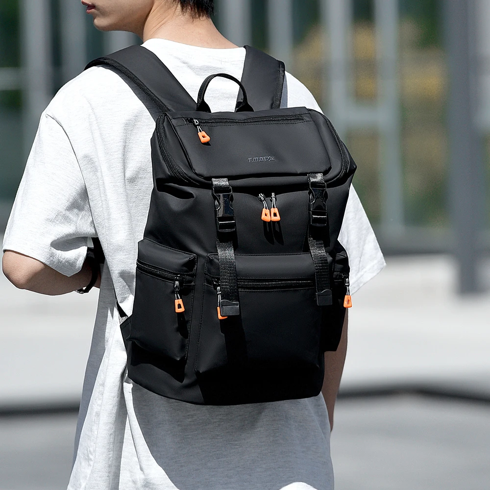 Modischer Rucksack für Herren, große Kapazität, Computertasche, verschleißfester Stoff, Outdoor-Reiserucksack – Detail 1