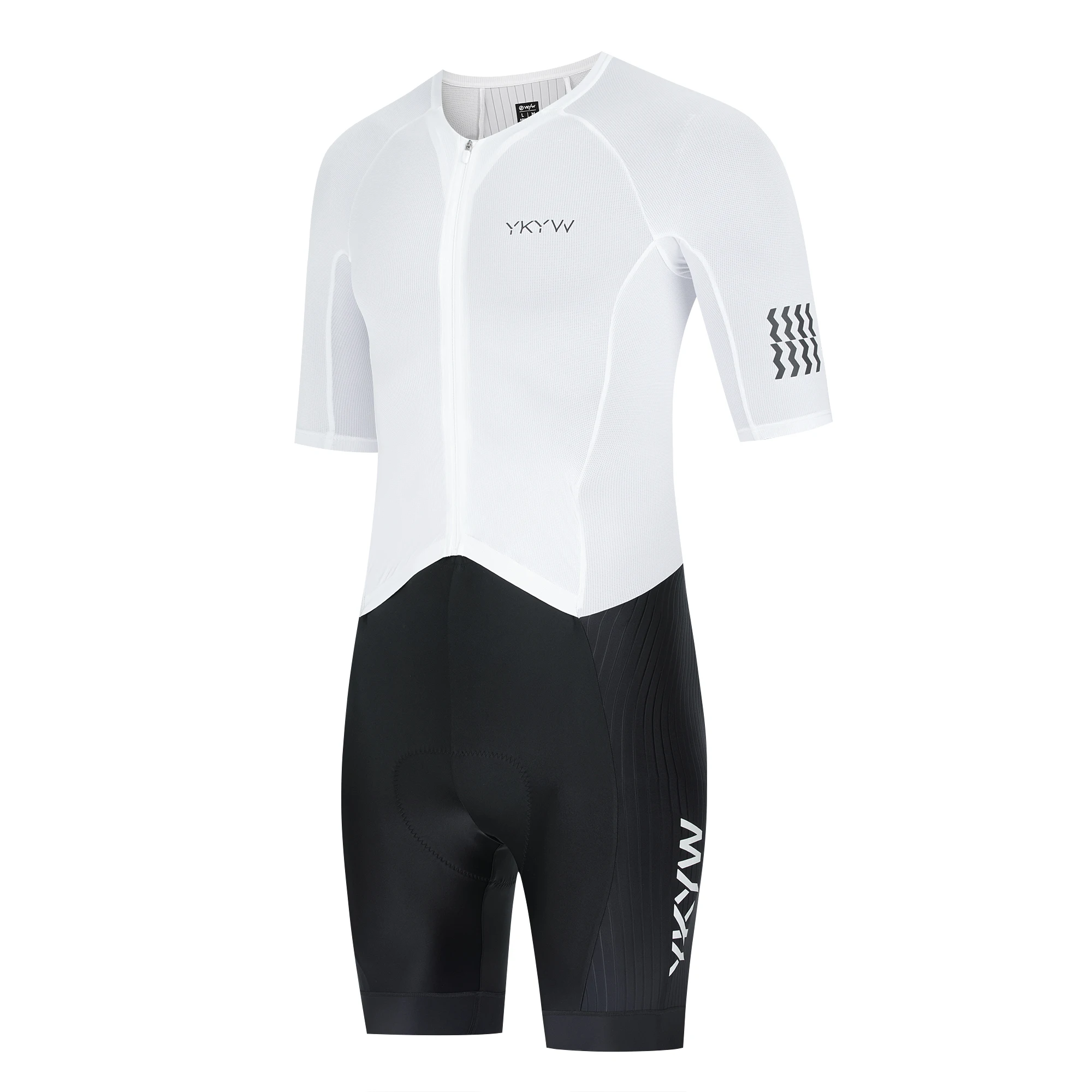 YKYWBIKE Einteiliger Radsport-Skinsuit mit italienischer Interface-Polsterung, aerodynamisches Profi-Elite-Rennrad-Set, Fahrradbekleidung, Shorts – Detail 36