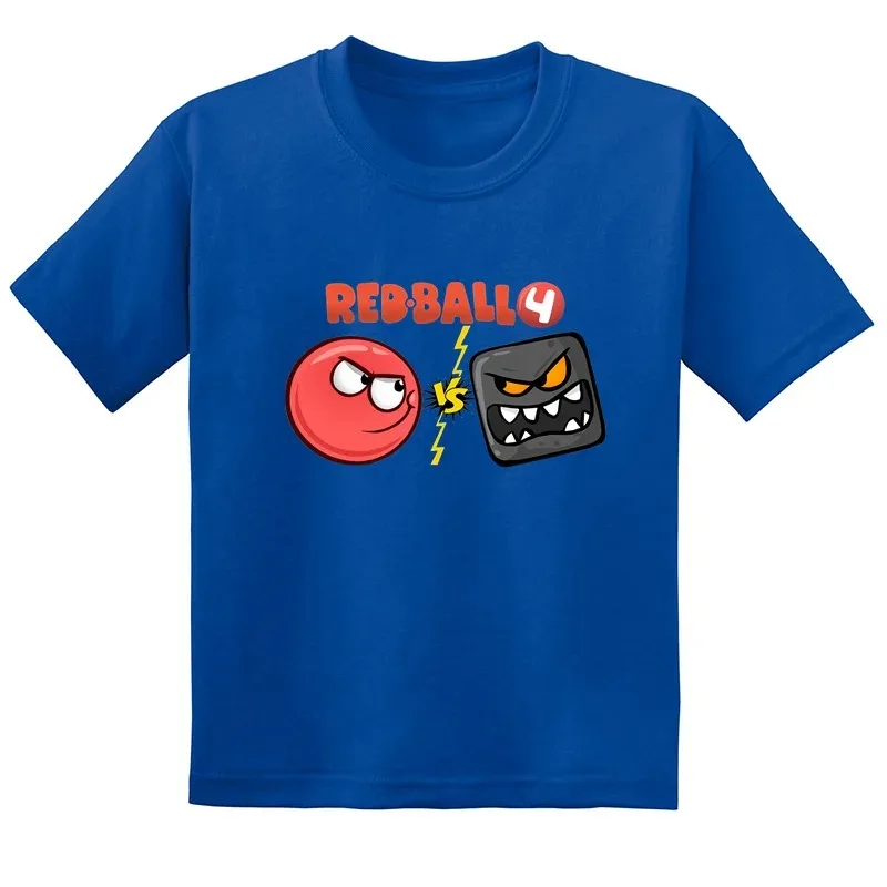Hot Sale Red Ball 4 Print Cartoon Kids T-shirt Funny Baby Boys Girls Clothes Summer Fashion Children Cotton Short Sleeve T Shirt 6
