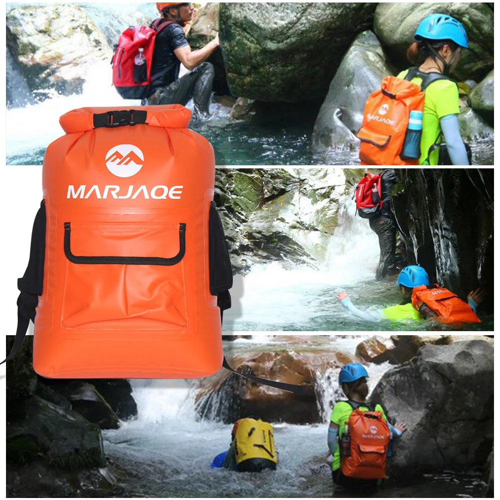 MARJAQE 22L Waterproof Outdoor Camping Backpack Trekking Travel Rucksacks Rafting Hiking Trekking Mountaineering Dry Bag Foldabl