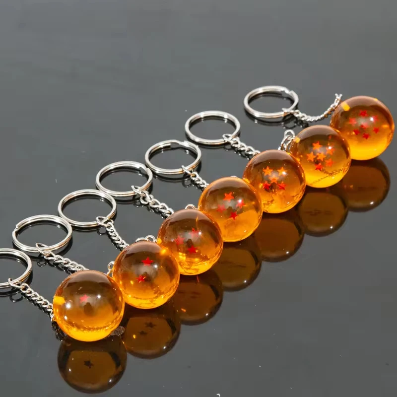 Japanese Anime Dragon Series 1-7 Stars Balls Z Stars Keychain Figures Car Keyring party Gifts Cosplay Props Jewelry Key Chain anime keychain