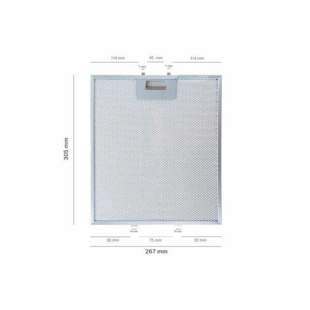 Filtre À Graisse Maillé Pour Hotte Aspirante : 30,5 X 26,7 Cm Indesit