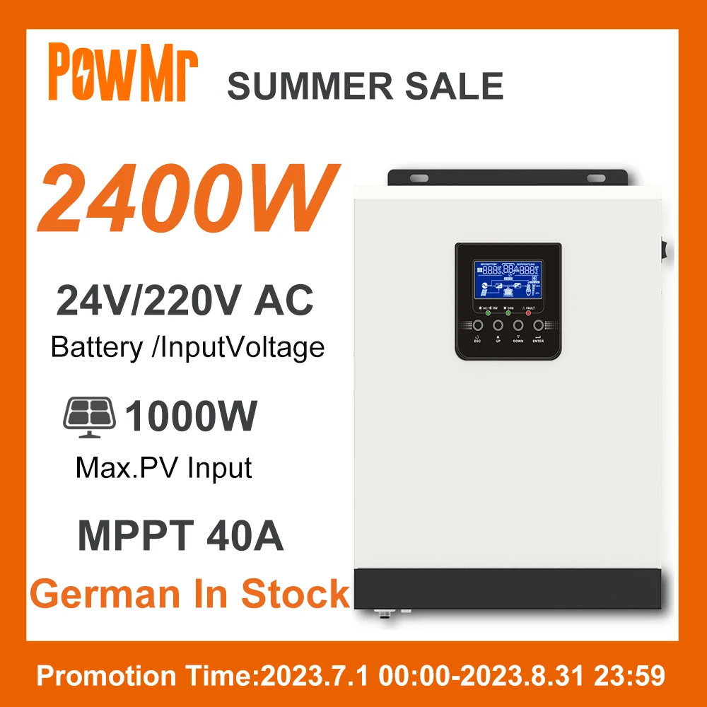 PowMr 1500W 2400W Hybrid Solar Inverter mit MPPT Controller 80A DC 12V/24V  Mit WIFI photovoltaik Wechselrichter Reine Sinus Welle AC - AliExpress