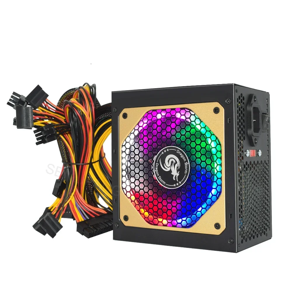 Fonte de Alimentação do Computador Atx 400w 600w 110230v Rgb 12v pc Psu 150*140*85 mm E-sports Profissional Jogo de Vídeo Computador - Imagem 6