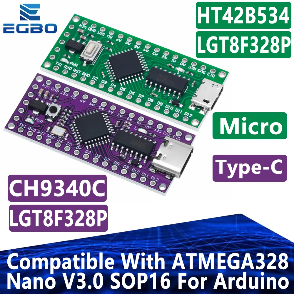 LGT8F328P-LQFP32 MiniEVB TYPE-C MICRO USB Compatible With ATMEGA328 ...
