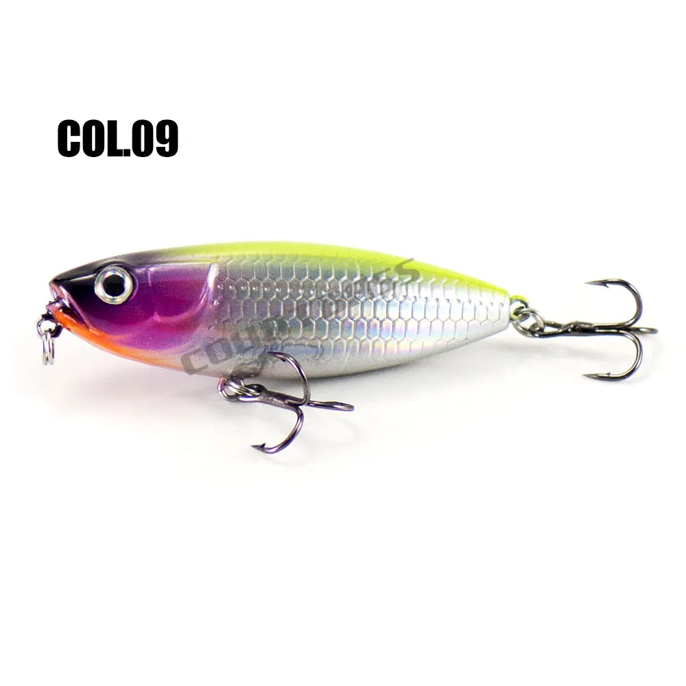 55mm 6.2g Topwater Hard Bait Fishing Lures, Countbass Wobblers Freshwater  Plug Bass Fishing