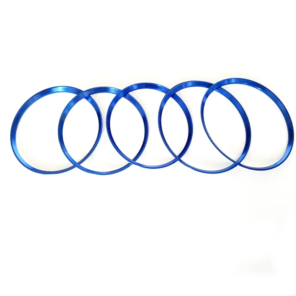 Yubao 5Pcs 자동차 스타일링 AC 콘센트 링 장식 에어컨 통풍구 트림 스티커 커버 메르세데스 벤츠 A B CLA GLA 클래스